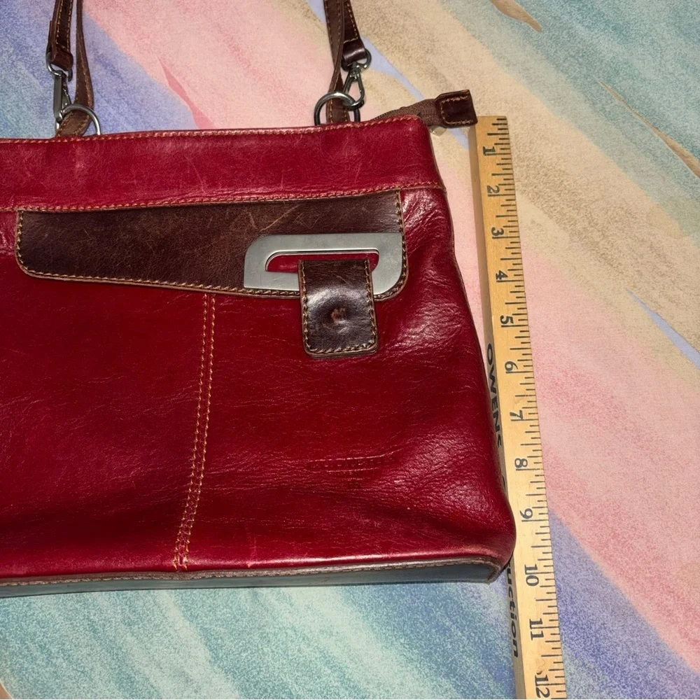 Vintage Cuoieria Fiorentina Italy red leather convertible purse back pack